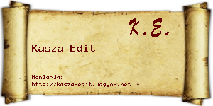 Kasza Edit névjegykártya