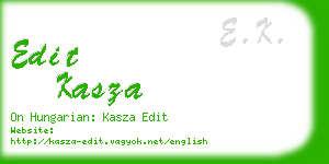 edit kasza business card